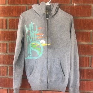 Grey Hume SD zip up hoodie for someone who’s been